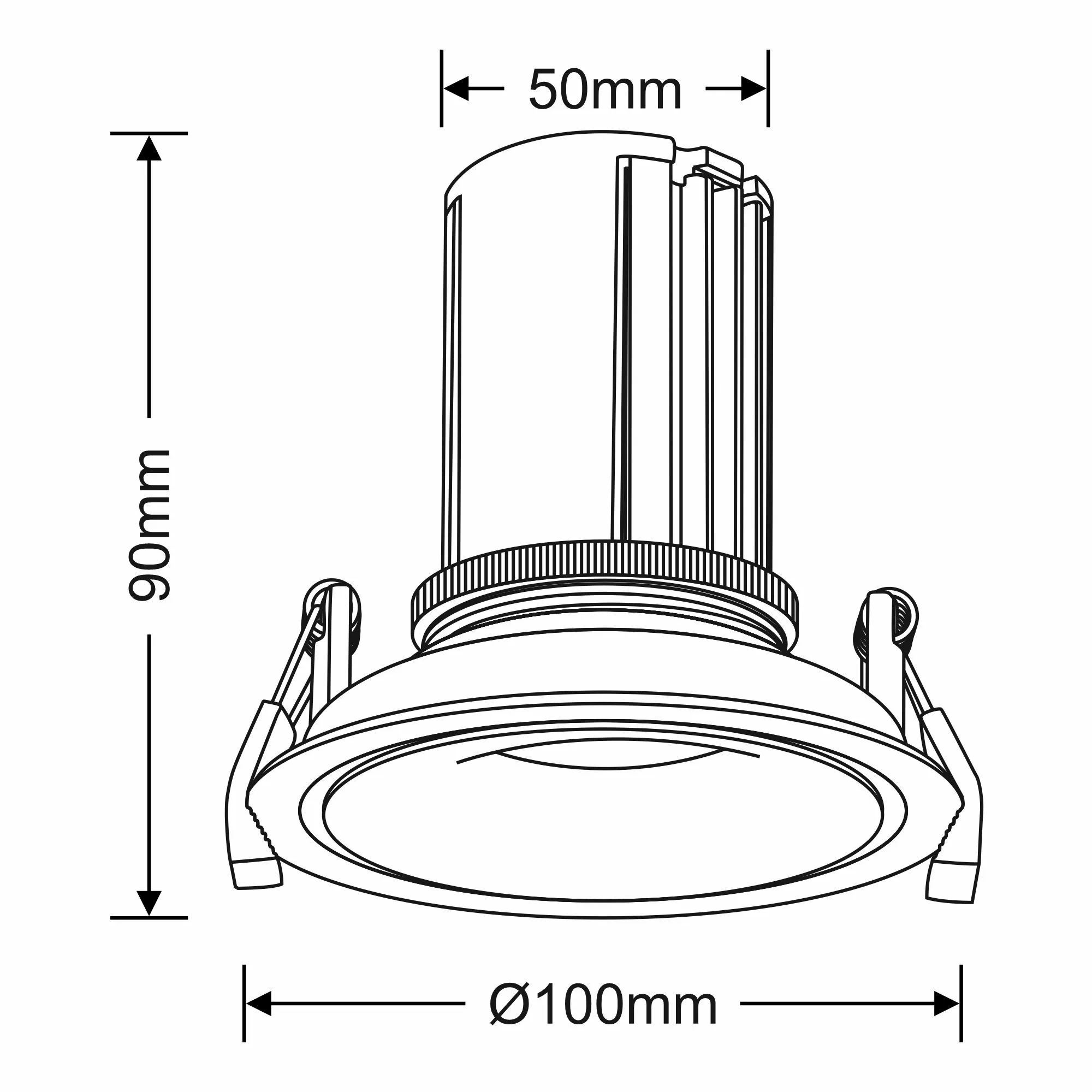 Bolor 12 Tridonic Powered 12W 4000K 1200lm 12° CRI>90 LED Engine White/Black Fixed Recessed Spotlight, IP20 DM202105  Dlux Bolor 12